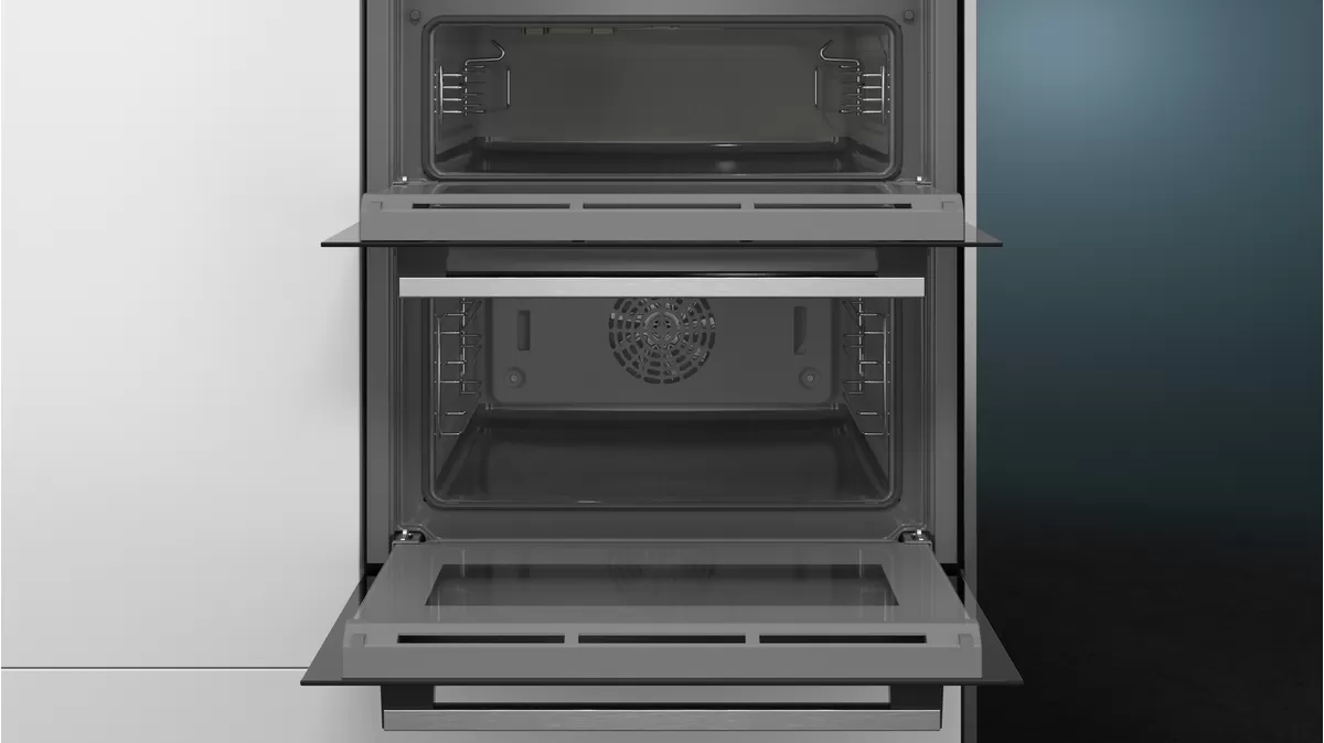 Siemens NB535ABS0B Built In Under Counter Double Oven in Black