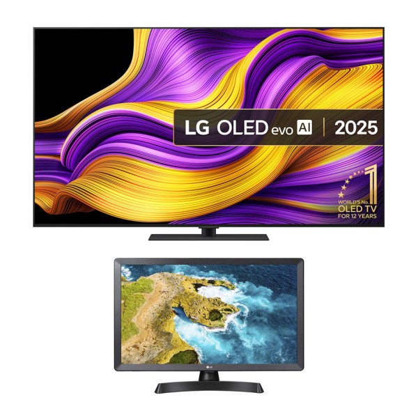 LG OLED65G5624KIT 65&quot; 4K OLED Smart TV with 24&quot; HD Ready TV Monitor
