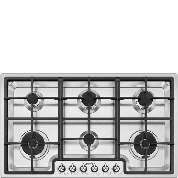 Smeg PGF962 90cm Classic Stainless Steel Gas Hob