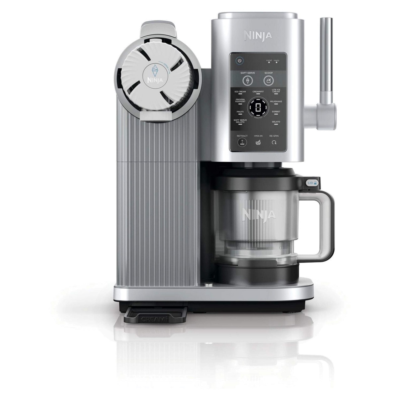 Ninja NC701UK Swirl by CREAMi 13-in-1 Silver Soft Serve and Ice Cream Maker