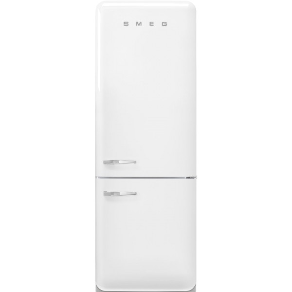 SMEG FAB38RWH6 Retro Free Standing Refrigerator in White, Right hand hinge