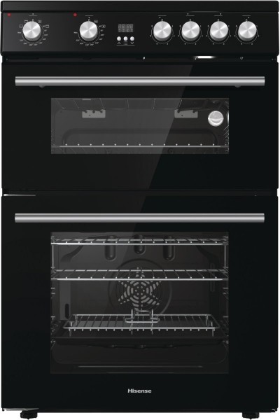 Hisense HDE3211BBUK Catalytic 60cm Wide Double Oven Electric Cooker