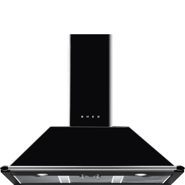 Smeg KT100BLE 100cm Wide Black Chimney Cooker Hood