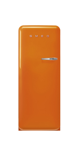 Smeg FAB28LOR6 60cm Wide Orange Left Hinge Freestanding Fridge