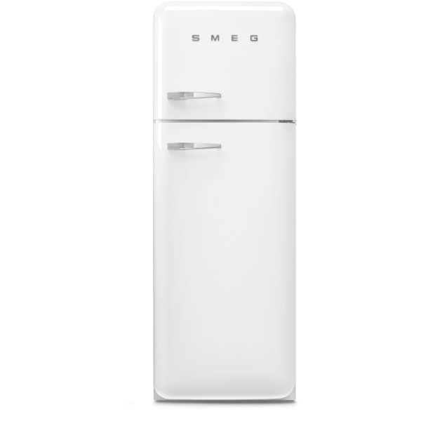 Smeg FAB30RWH6UK 60cm Retro Style Fridge Freezer White, Right Hand Hinge