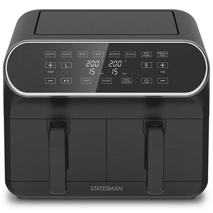 Statesman SKAF08017BK 8L Digital Dual Zone Air Fryer