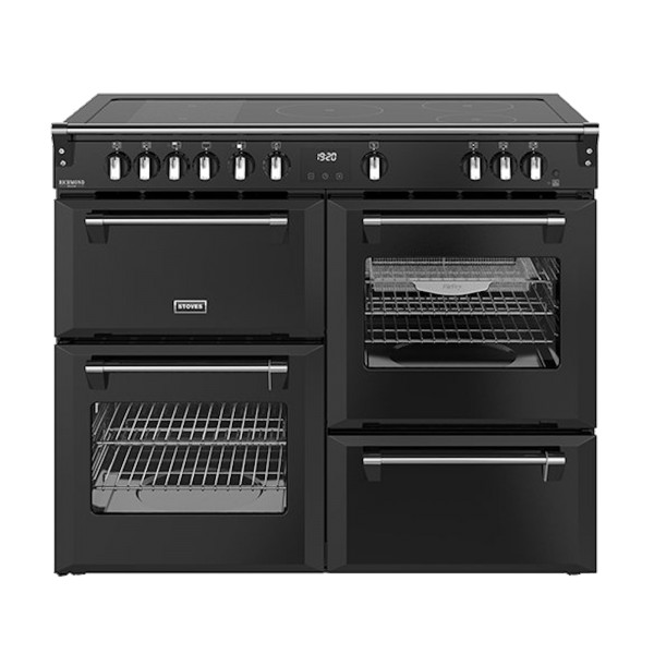 Stoves 444411878 Richmond Deluxe 110cm Wide Electric Induction Range Cooker in Black