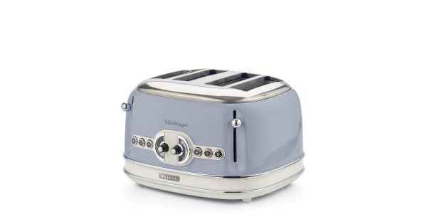 Ariete AR5605 Vintage Blue 4 Slice Light Blue Toaster