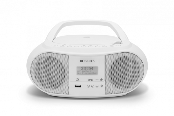 Roberts Zoombox 4 CD and DAB+ Portable White Boombox