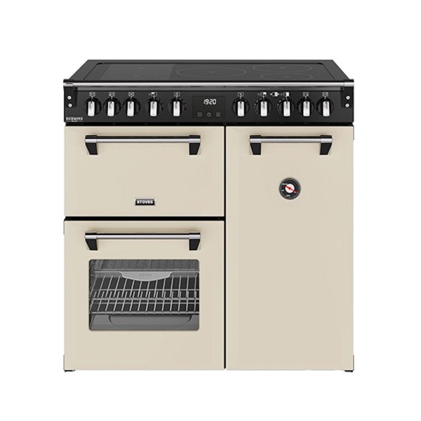 Stoves 444411870 Richmond Deluxe 90cm Wide Electric Induction Range Cooker in Cream