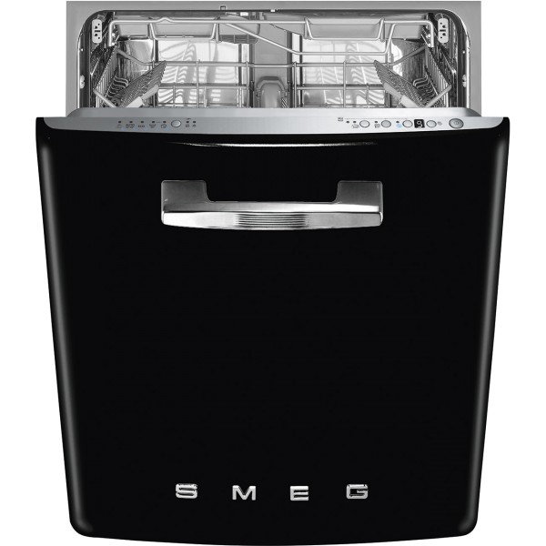Smeg DIFABBL 60cm Retro 50s Style Built-In Black Dishwasher
