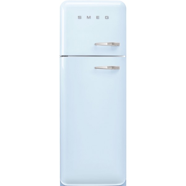 SMEG FAB30LPB6UK Retro Free Standing Refrigerator in Pastel Blue, Left hand hinge