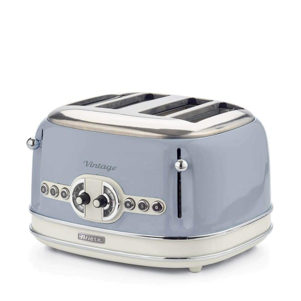 Ariete AR5605 Vintage 4 Slice Blue Toaster