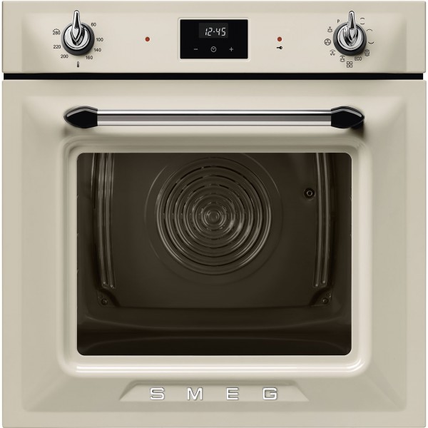 Smeg SOP6900TP 60cm Victoria Built-In Pyrolytic Cream Single Oven