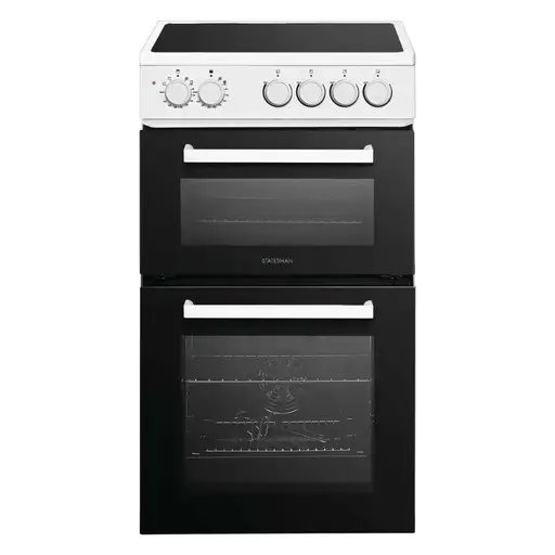 Statesman EDC150W 50cm Wide Double Oven Electric Ceramic Cooker