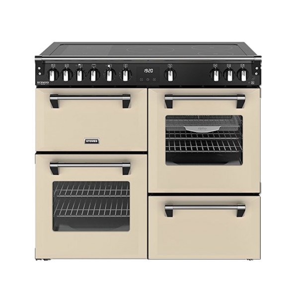 Stoves 444411874 Richmond Deluxe 100cm Wide Electric Induction Range Cooker in Cream