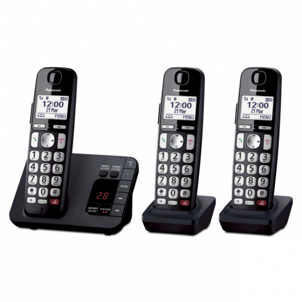 Panasonic KX-TGE823EB Digital Cordless Phone with Answering Machine