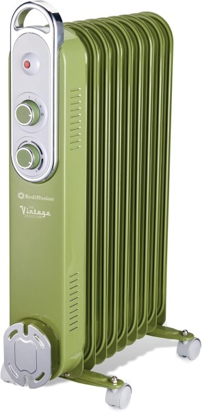 Rediffusion REDB14KGRE 2kw Green Vintage Oil Heater