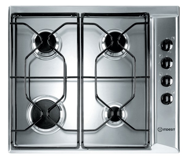 Indesit PAA642IXIWE1 60cm Wide 4 Burner Gas Hob
