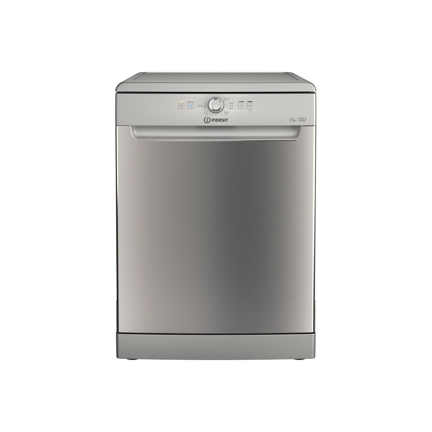 Indesit DFE1B19XUK 60cm Wide Dishwasher in Stainless Steel Inox Good