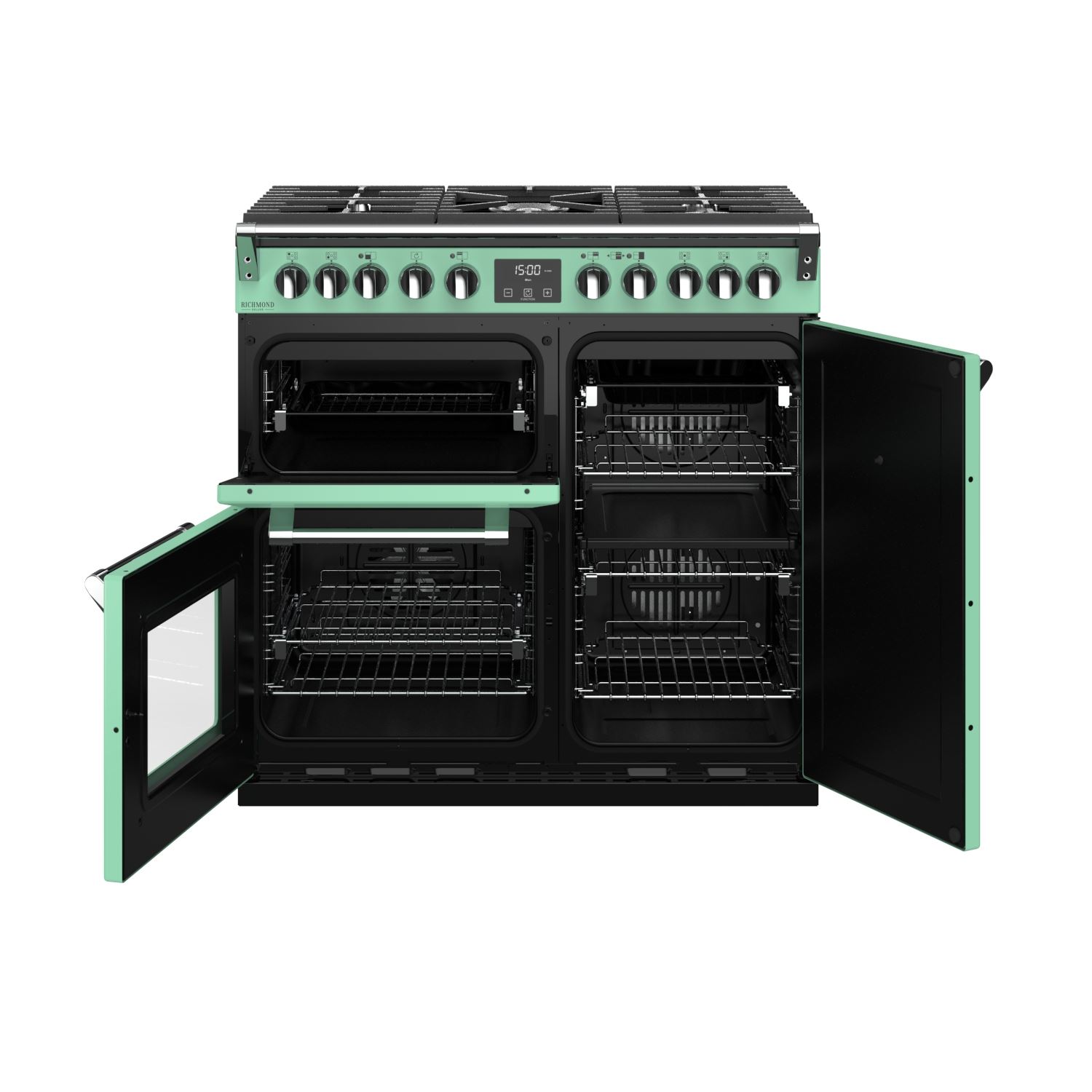 Stoves Richmond Deluxe S900DF Mojito Mint 90cm Wide Dual Fuel Range Cooker 444410900 G