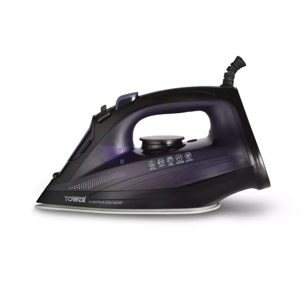 Tower T22011 Ceraglide 2600W Purple Steam Iron