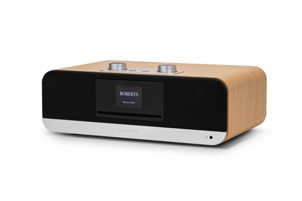 Roberts Blutune300L CD Player, DAB+ &amp; FM Radio, Bluetooth Desk Top Sound System in Cherry Wood