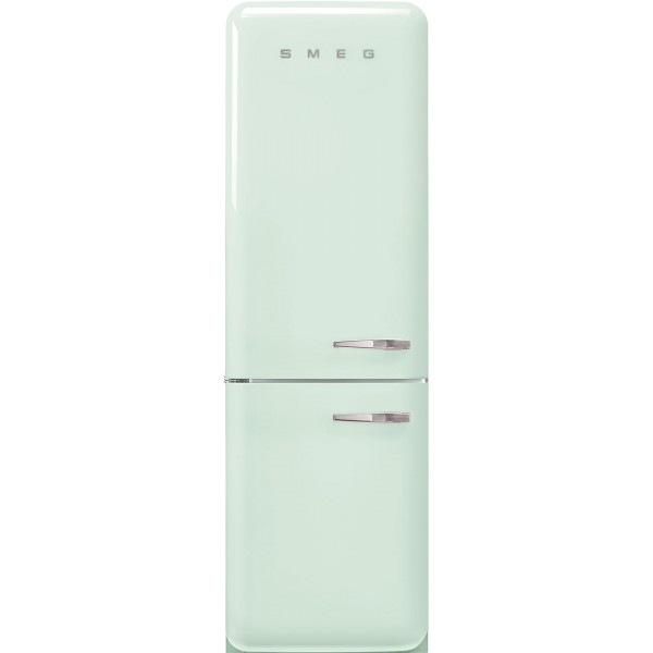 SMEG FAB32LPG6UK Retro Free Standing Refrigerator in Pastel Green, Left hand hinge