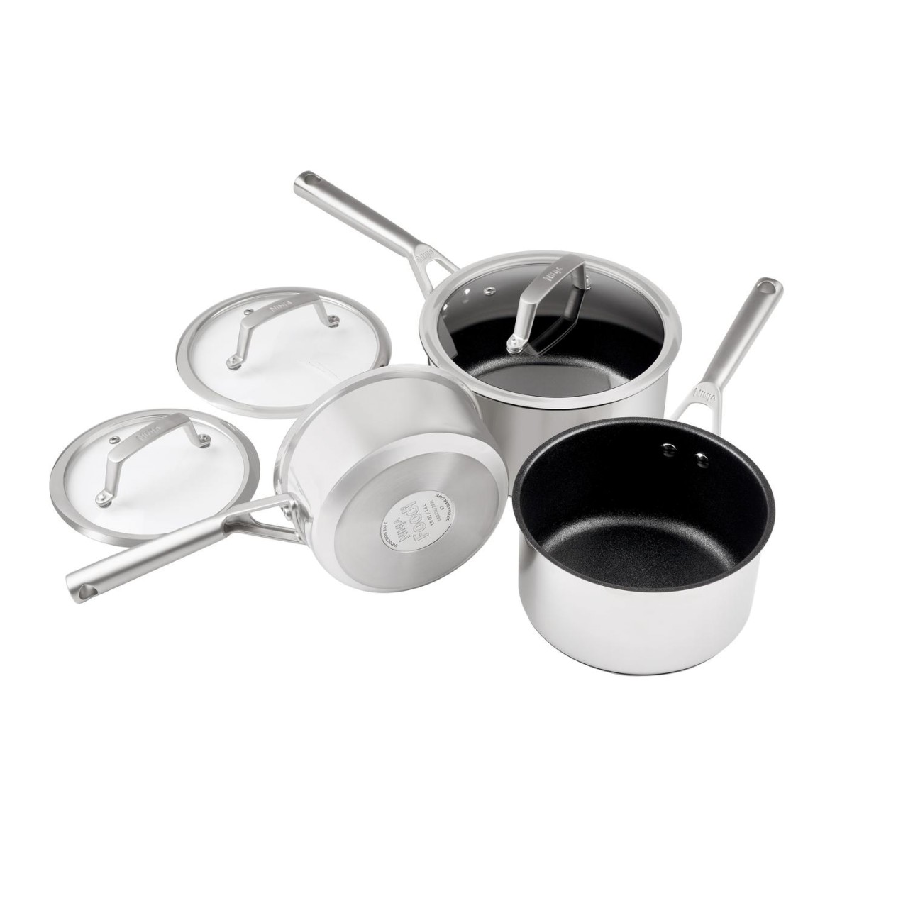 Ninja C63000UK Zerostick Stainless Steel 3 Piece Pan Set Cookware
