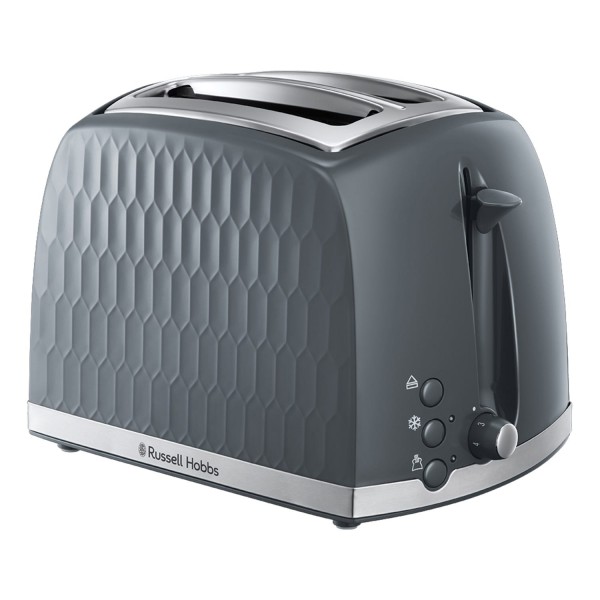 Russell Hobbs 26063 Honeycomb 2 Slice Grey Toaster