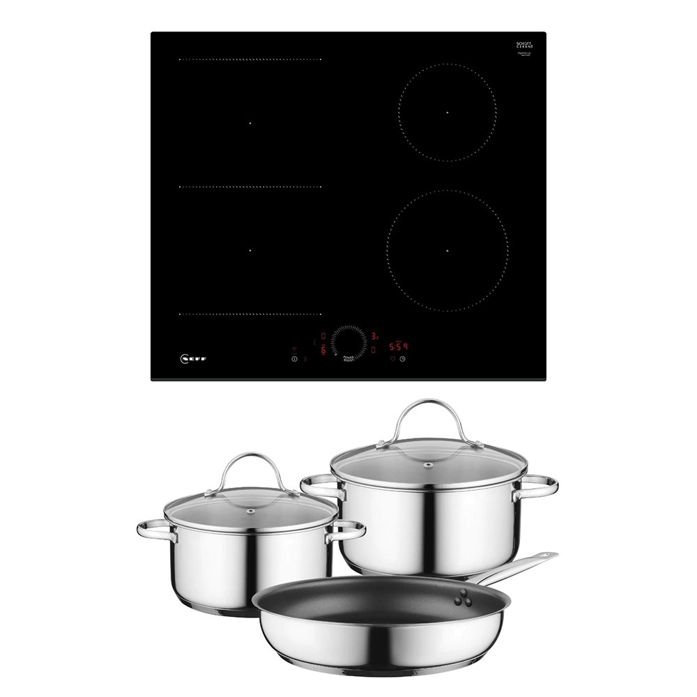 Neff T56FHS1L0KIT 60cm Wide Induction Hob with Pan Set
