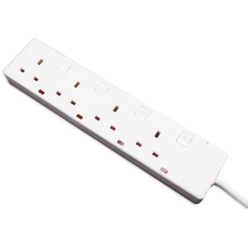 Hama 157290 4 Gang Switched 2M Extension Lead