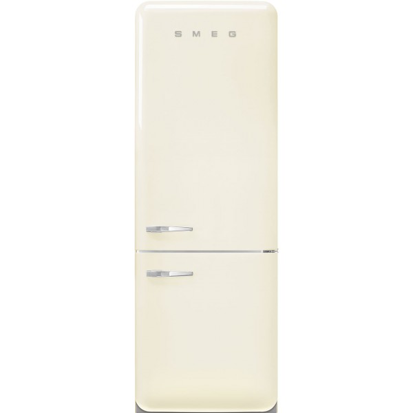 SMEG FAB38RCR6 Retro Free Standing Refrigerator in Cream, Right hand hinge