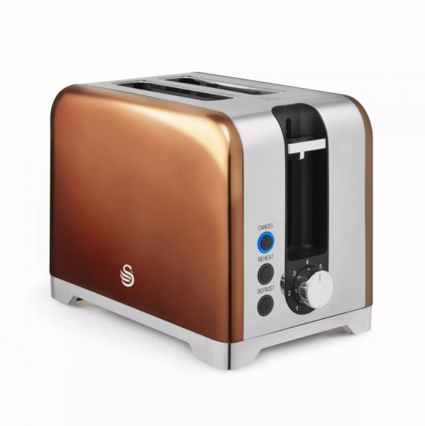 Solace 2 Slice Toaster In Copper