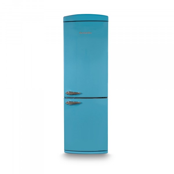 190cm Tall Retro No Frost Fridge Freezer In Blue