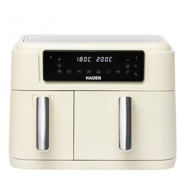 9.5 Litre Dual Basket Digital Air Fryer In Cream