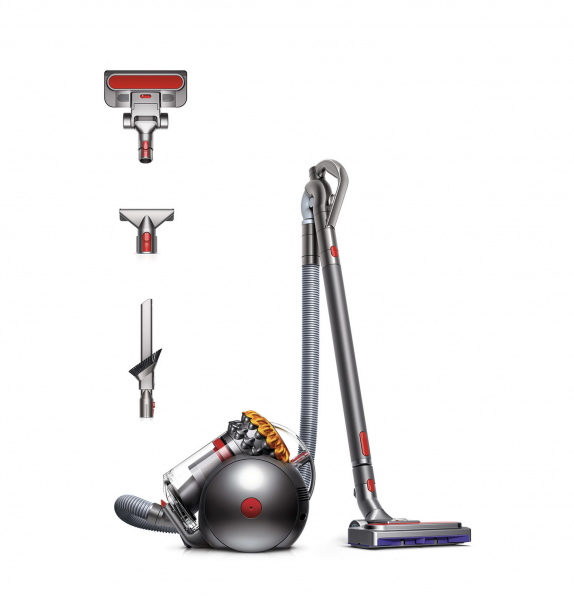 Ball Animal Bagless Cylinder Vacuum Cleaner In Grey And Yellow
