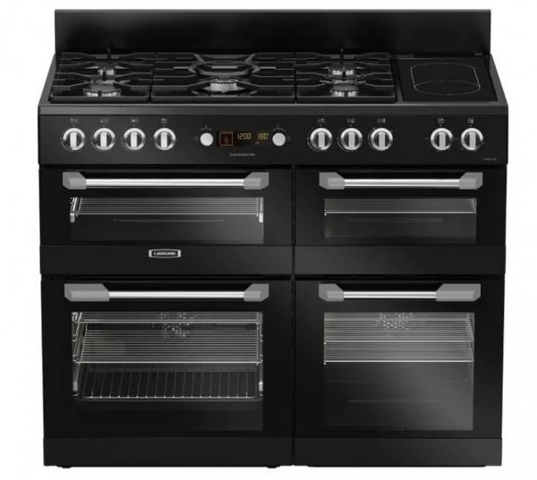 110cm Dual Fuel Range Cooker In Black