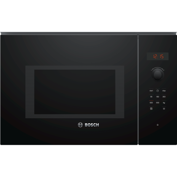 25ltr 38cm Tall Integrated Microwave In Black