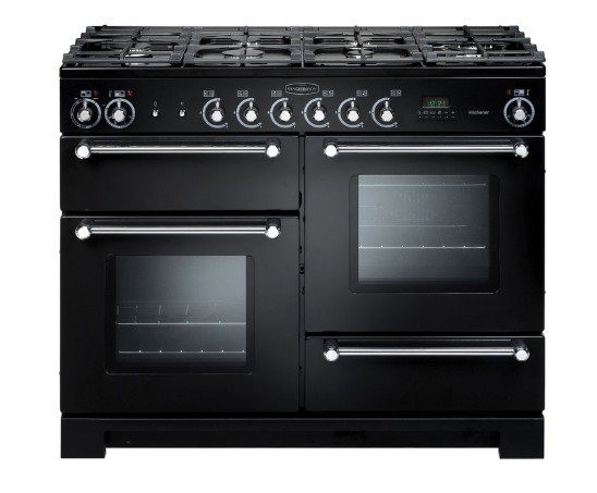 110cm Gas Range Cooker In Black And Chrome