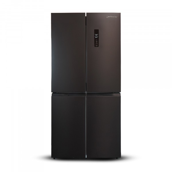 Cross Door American Style Fridge Freezer In Dark Inox
