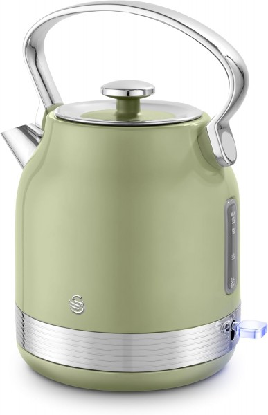 1.7 Litre Retro Tradional 3kw Cordless Kettle In Green
