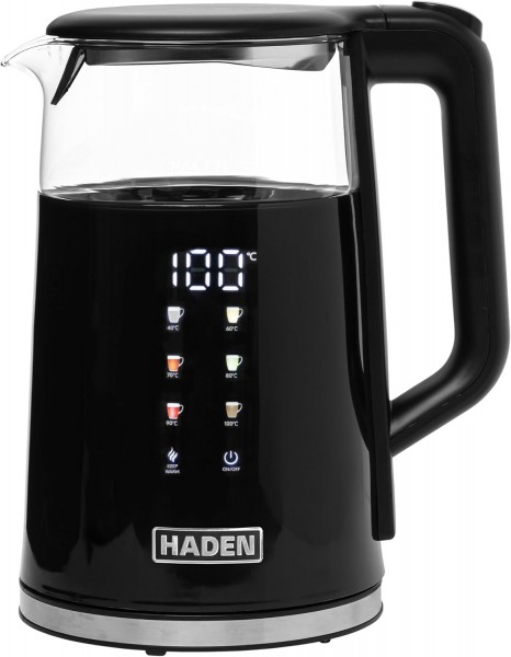 1.7 Litre Touch Screen Digital Temperature Control Kettle In Black