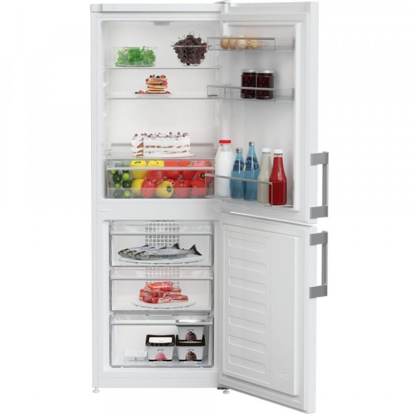 54cm Wide 153cm Fall Frost Free Fridge Freezer In White Freestanding