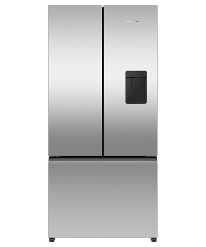French Style Fridge Freezer With Plumbed Ice Maker In Stainless Steel