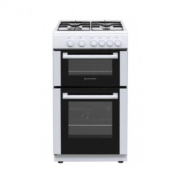 50cm Twin Cavity Gas Cooker In White