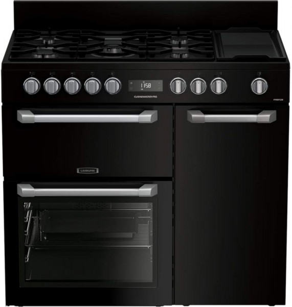 100cm Dual Fuel Range Cook In Black