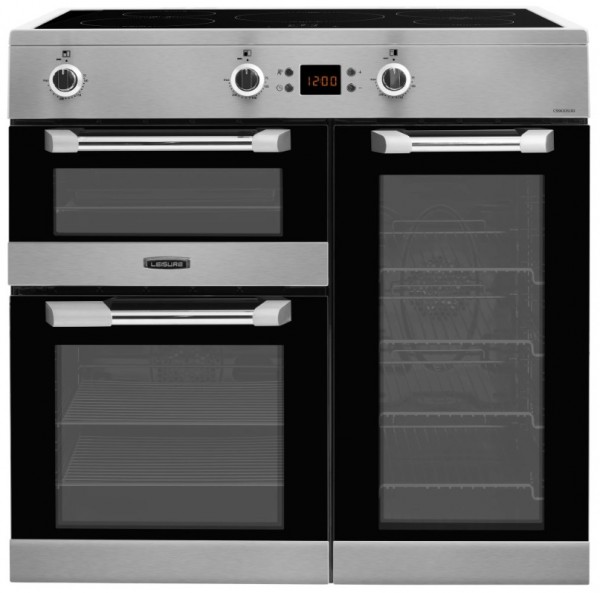 90cm Electric Range Cooker With Induction Top In Stainless Steel