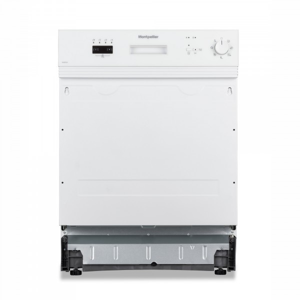12 Place Setting Semi Integrated Dishwasher With White Control Panel