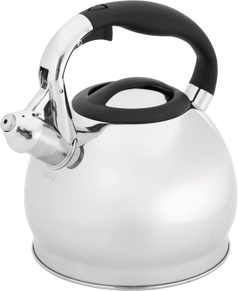 2.2 Litre Stove Top Whistling Kettle In Stainless Steel